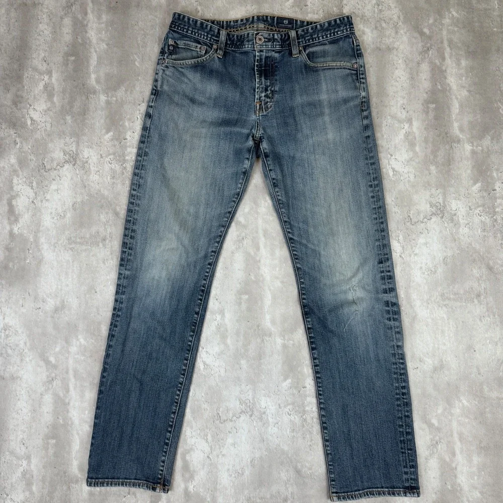 AG Adriano Goldschmied The‎ Graduate Tailored Leg Jeans Mens 33x32 Distressed